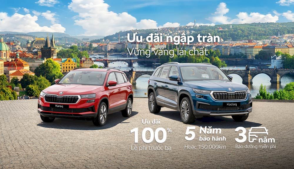 Cập nhập giá xe Skoda tháng 10/2024: Khuyến mãi 100% phí trước bạ
