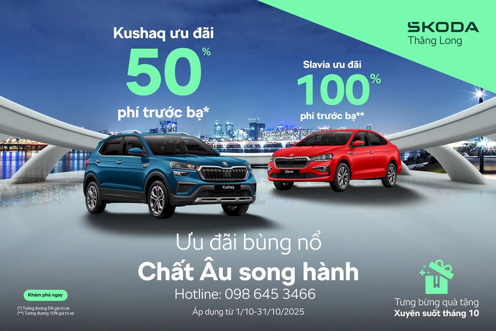 Cập nhập giá xe Skoda và chương trình khuyến mãi tháng 10/2025