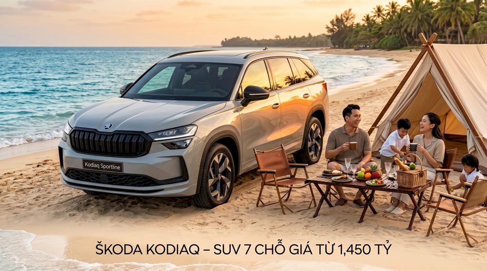 Giá xe Skoda Kodiaq tháng 6/2026: SUV 7 chỗ Châu Âu từ 1,450 tỷ đồng
